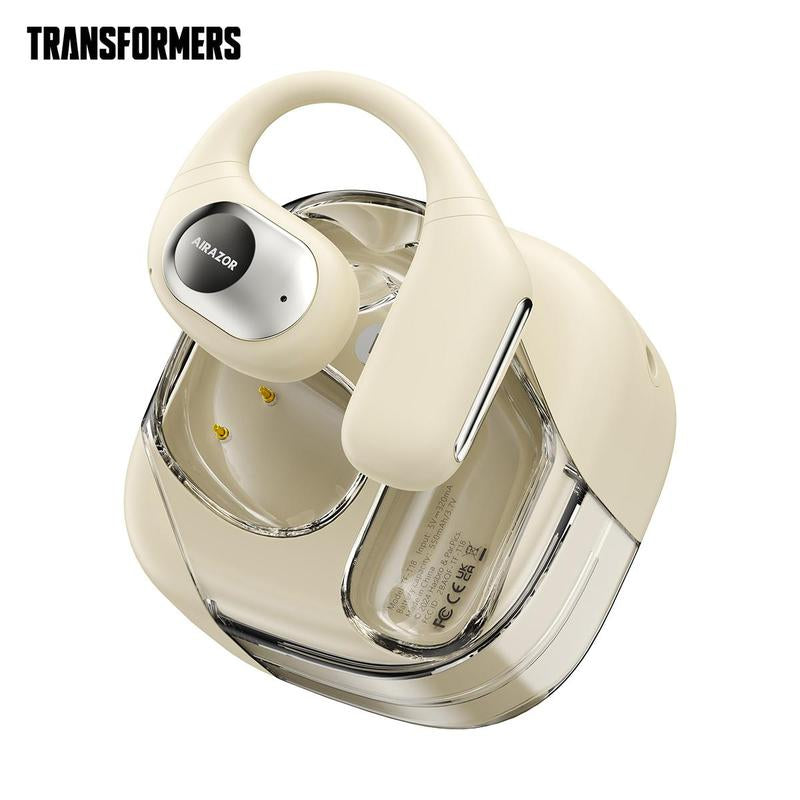 Transformers TF-T18 Wireless Bluetooth Earphones,Ows High-Fidelity Panoramic Sound Headset Textured & Stylish Design Open Ear Headphones Long Battery Life Headphones with Clear Call Mic