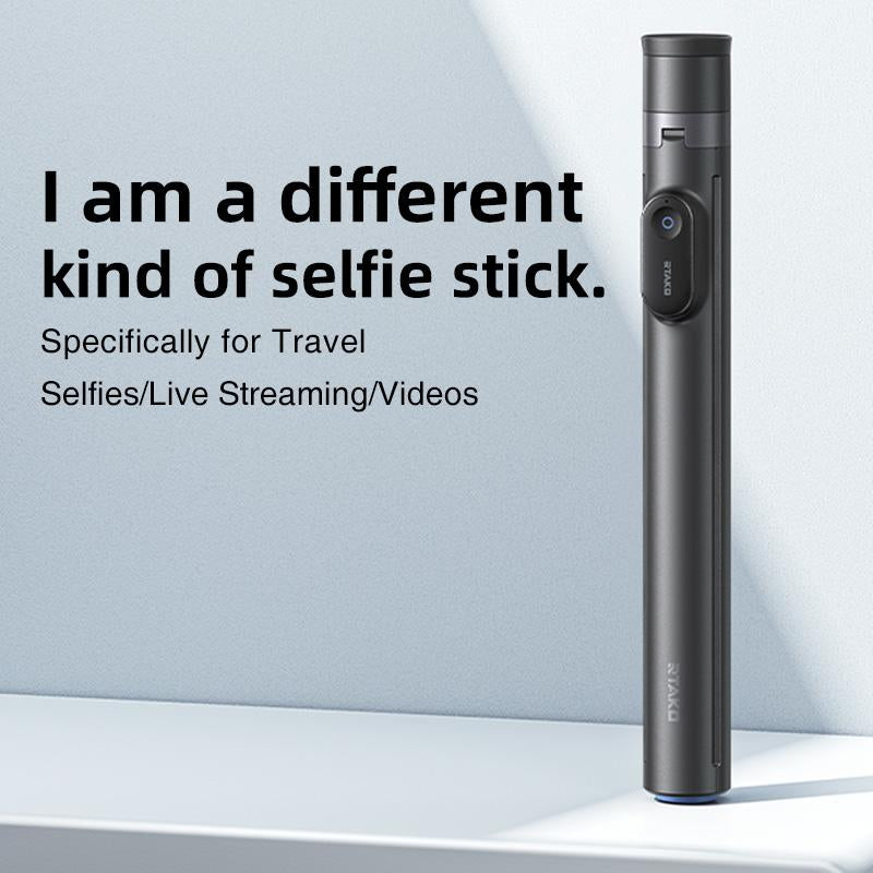 60"Portable Selfie Tripod with Remote,One Click Open, Wireless Remote Included.For Cellphone.