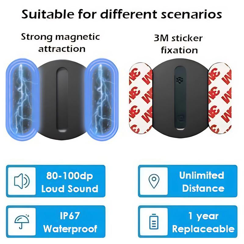 【Free.Ship】Gps Tracker for Car, Portable Mini Tracker Device with Weatherproof Magnetic Case-Hidden GPS Trackers,Anti-Lost Device, Global Coverage Location Tracker,Works with Apple Find My ( IOS Only), for Apple Iphone & Android