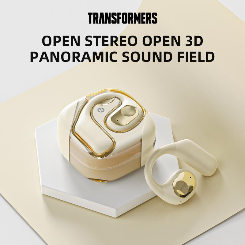 Transformers TF-T18 Wireless Bluetooth Earphones,Ows High-Fidelity Panoramic Sound Headset Textured & Stylish Design Open Ear Headphones Long Battery Life Headphones with Clear Call Mic