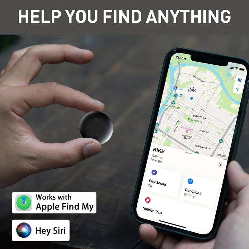 【Free.Ship】Gps Tracker for Car, Portable Mini Tracker Device with Weatherproof Magnetic Case-Hidden GPS Trackers,Anti-Lost Device, Global Coverage Location Tracker,Works with Apple Find My ( IOS Only), for Apple Iphone & Android