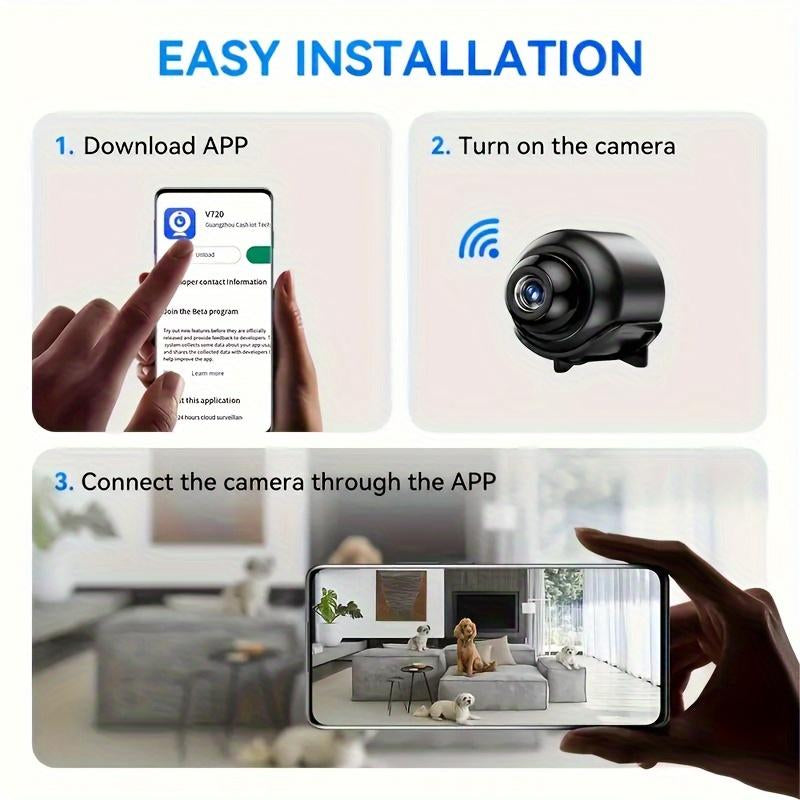 Hidden Camera Camera, 720 HD Camera, Smart Home Security Camera, Surveillance Camera, Wireless Camera, Video Surveillance, Indoor/ Outdoor Portable 2.4 G Surveillance Camera,