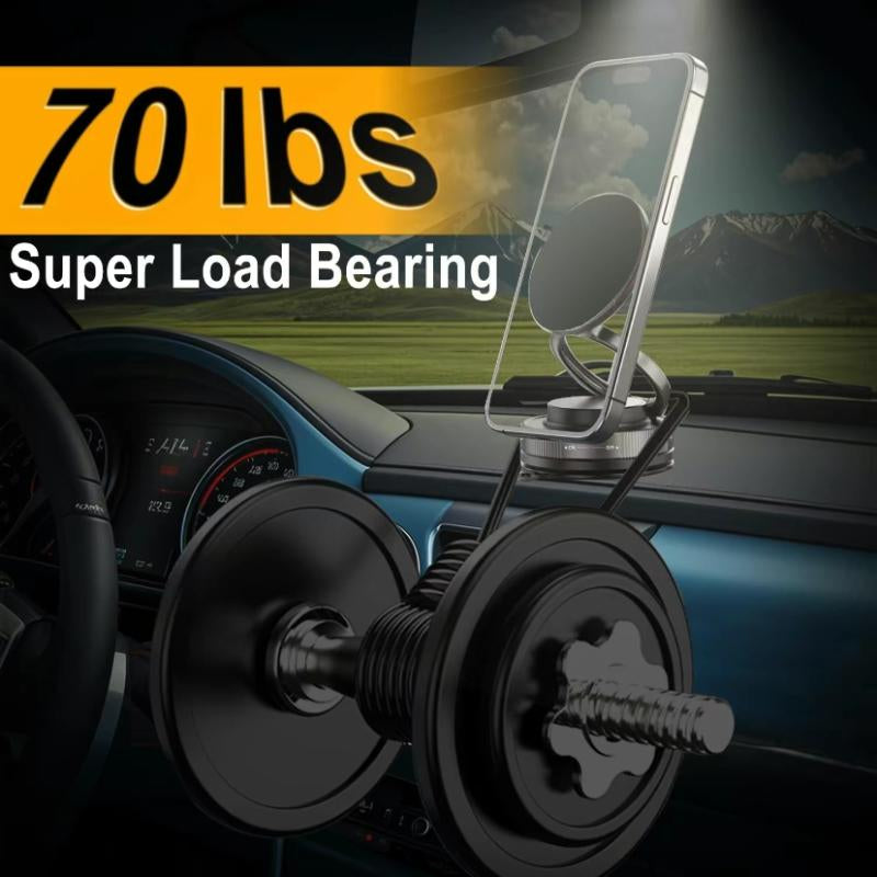 360 Degree Adjustable Vacuum Magnetic Cell Phone Holder - Powerful Suction Cup Mount, Suitable for Car/Mirror and Gym, Universal Fit for Iphone11 and above Models