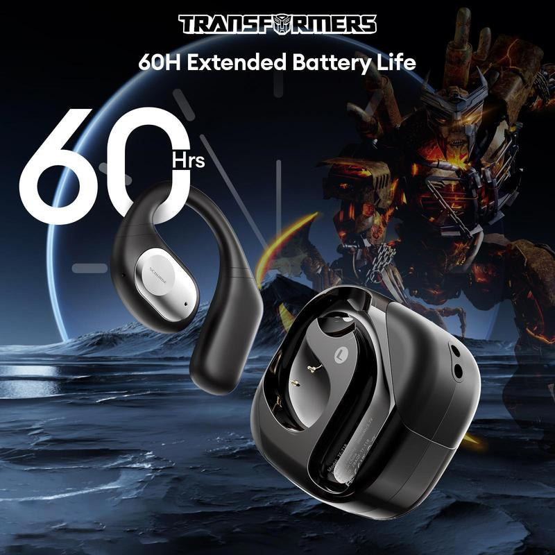 Transformers TF-T18 Wireless Bluetooth Earphones,Ows High-Fidelity Panoramic Sound Headset Textured & Stylish Design Open Ear Headphones Long Battery Life Headphones with Clear Call Mic