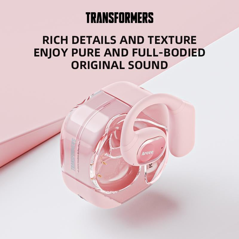 Transformers TF-T18 Wireless Bluetooth Earphones,Ows High-Fidelity Panoramic Sound Headset Textured & Stylish Design Open Ear Headphones Long Battery Life Headphones with Clear Call Mic