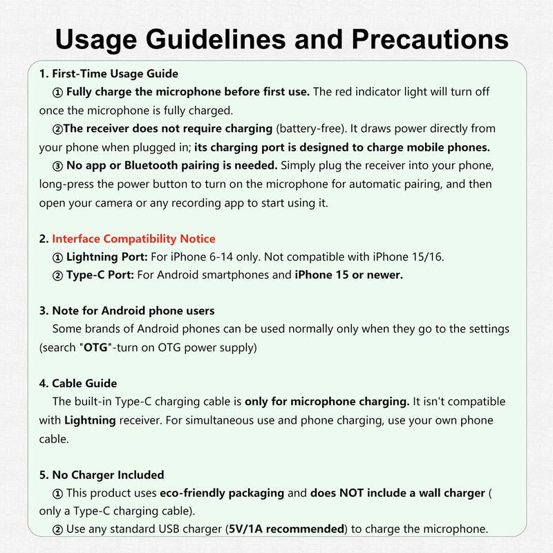 Portable Wireless Lavalier Microphone, 1 Set Professional Wireless Collar Clip Mic for Iphone & Android Phone, Plug-Play Lapel Mic for Video Recording, Teaching, Interviews, Podcast, Tiktok & Vlog, Gift