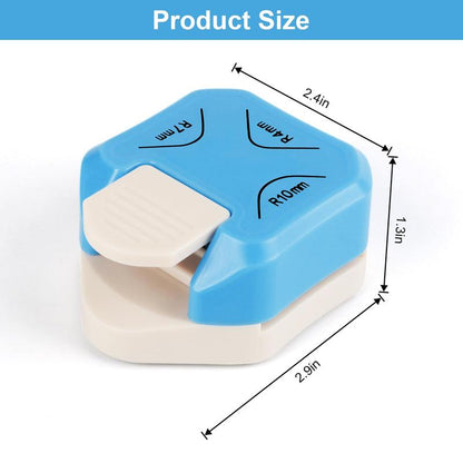Paper Corner Rounder Punch, Corner Punch Corner Cutter Rounder for Cardstock, 3 in 1 (R4Mm, R7Mm, R10Mm) round Corners Cutter for Crafts, Card Making, Scrapbook Supplies