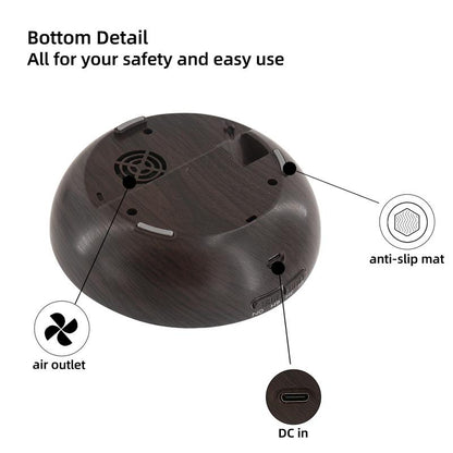 Aromatherapy Diffuser Set: 550ml Essential Oil Diffuser with Remote Control, 6 Fragrance Oils, 7 Color LED Lights, and Auto Shut-Off Feature - Ideal Gift for Holidays, Birthdays, and Self-Care