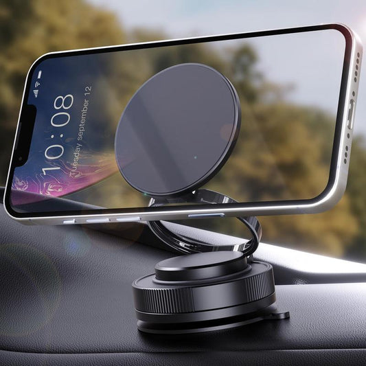 360 Degree Adjustable Vacuum Magnetic Cell Phone Holder - Powerful Suction Cup Mount, Suitable for Car/Mirror and Gym, Universal Fit for Iphone11 and above Models
